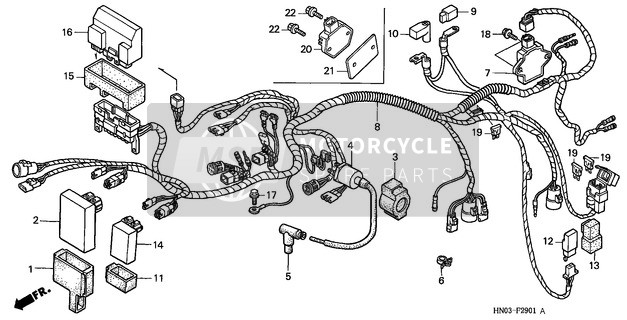 Honda TRX450ES 1999 Wire Harness (ES) for a 1999 Honda TRX450ES