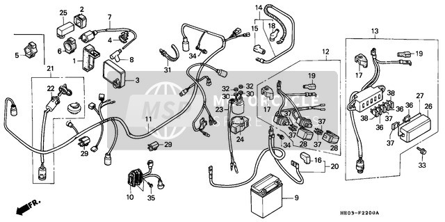 90617750003, Agrafe De Faisceau Electr, Honda, 0