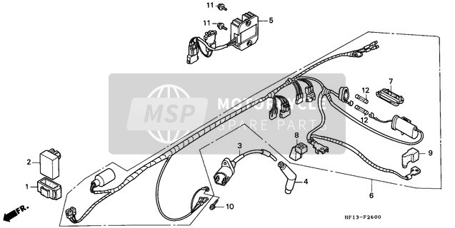 32416HB3000, Cover B, Magnetic Switch, Honda, 2