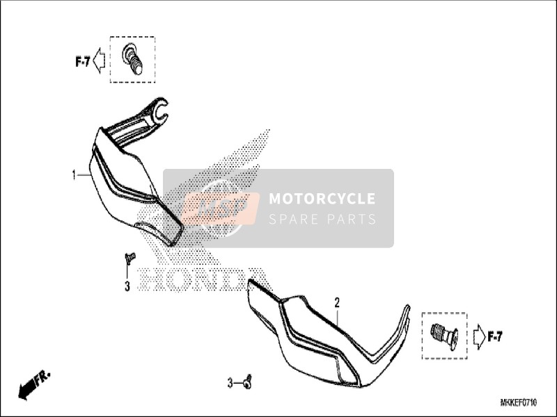 Honda CRF1000A2 2019 Knuckle Guard for a 2019 Honda CRF1000A2