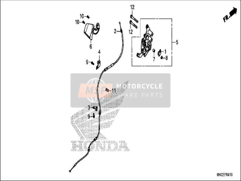 47107MKCA00, Grip, Hand Brake, Honda, 0