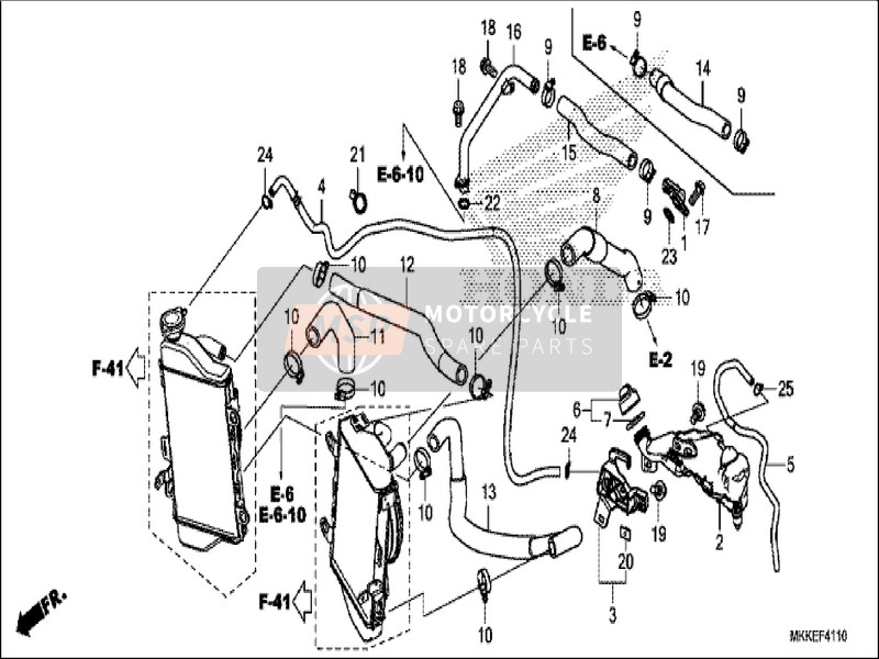 9500202100, Klemme, Schlauch (B10), Honda, 3