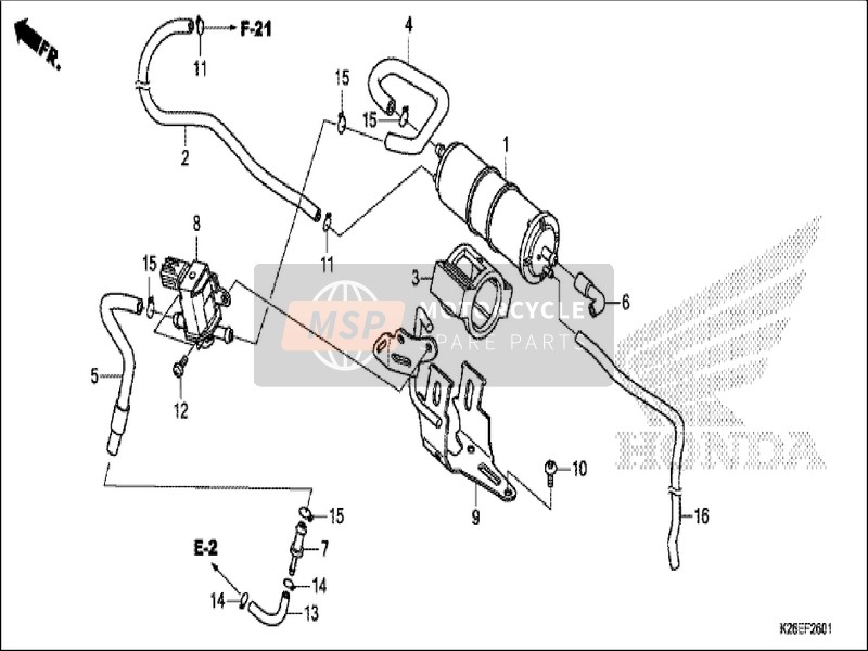 17410GFMK01, Canister Comp., Honda, 0