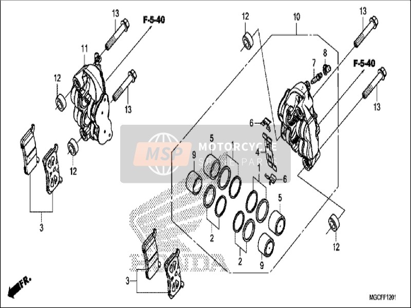 06452MEL003, Abdichtungssatz, Kolben (, Honda, 5