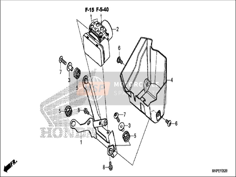 Honda CB500FA 2019 ABS Modulatore per un 2019 Honda CB500FA