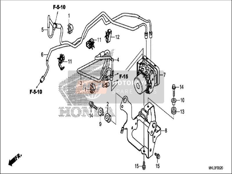 Honda NC750XA 2019 ABS Modulateur pour un 2019 Honda NC750XA