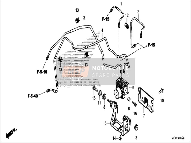 ABS Modulator/Brake Pipe