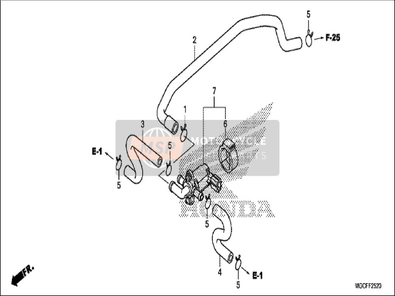 Honda CB1100CA 2019 Válvula de Controlar de inyección de aire para un 2019 Honda CB1100CA