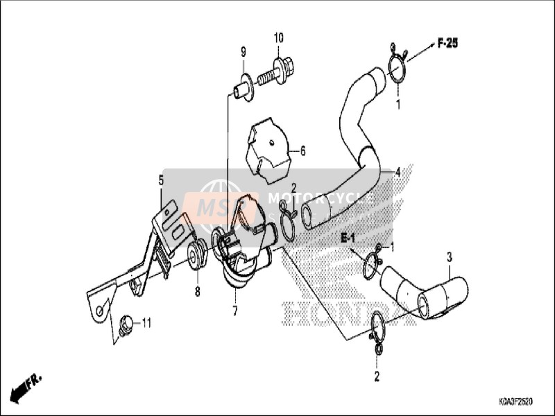 19150K0AE10, Bracket, Air Injection, Honda, 0