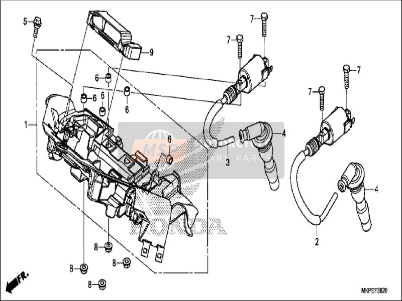 38774MGZJ00, Coussinet,  Unite PGM-FI, Honda, 1