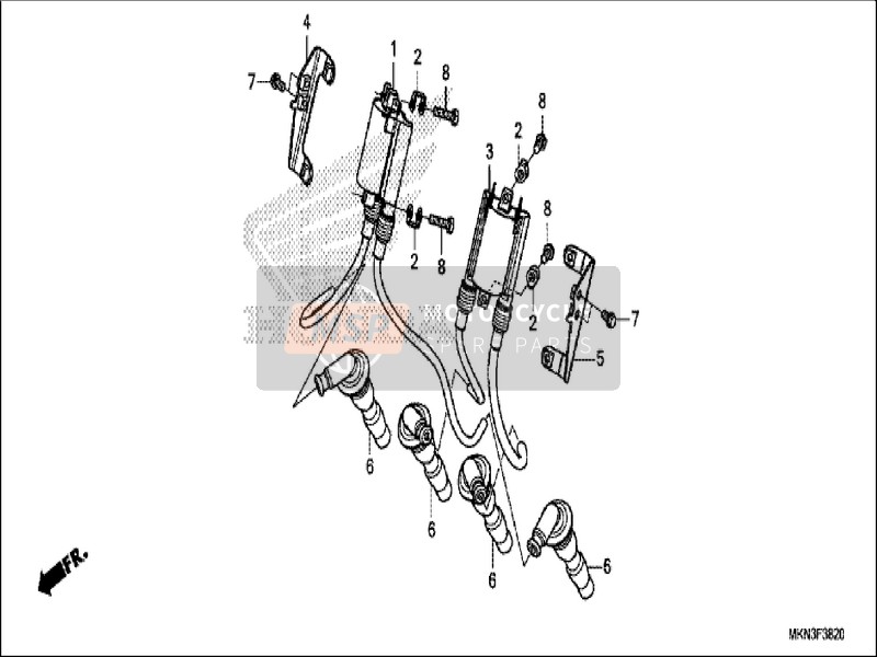 30560MKND50, Stay Comp., L. Ignition C, Honda, 0