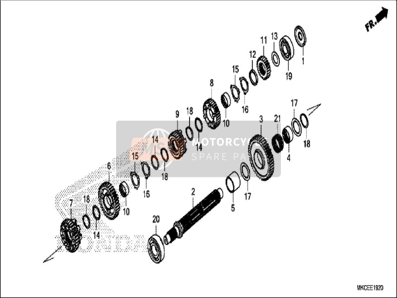 90462MKCA00, Washer, Spline, 34X40X1.5, Honda, 0