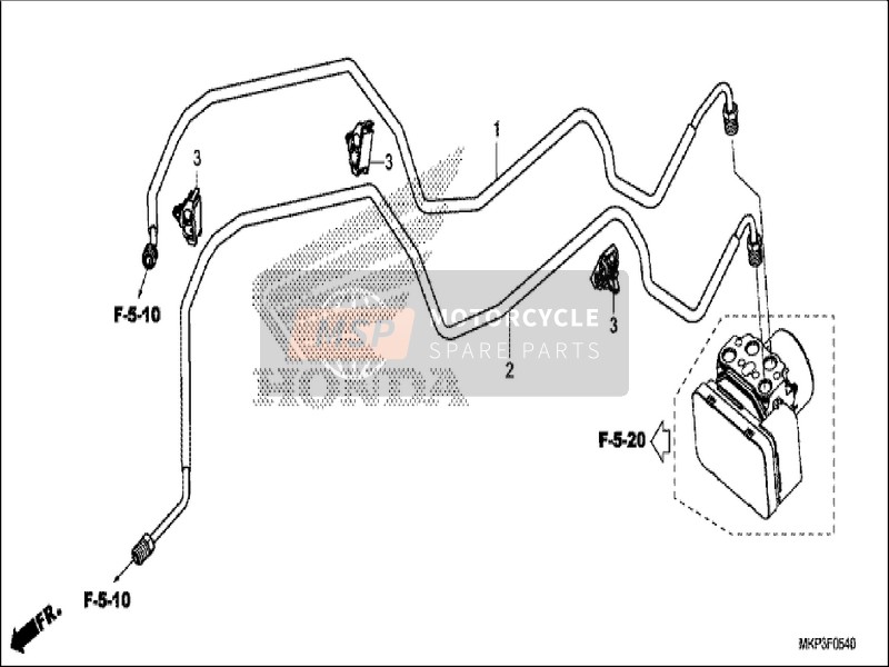 Honda CBR500RA 2019 Bremsleitung für ein 2019 Honda CBR500RA