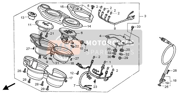 37200KBS900, Speedometer Assy., Honda, 0