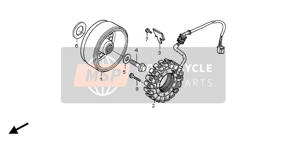 31120MBL611, Stator Compl., Honda, 0