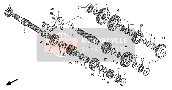 23451MS9000, Gear, Mainshaft Third (20T), Honda, 0