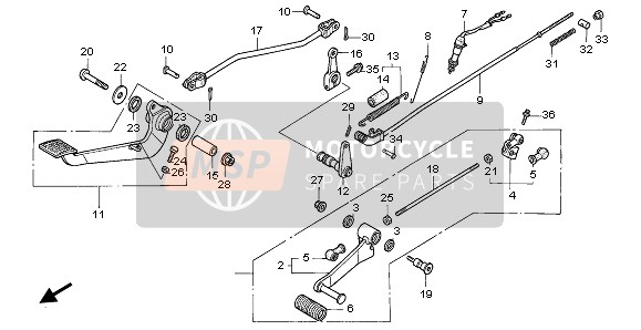 46500MZ5000, Pedal Comp., Brake, Honda, 0