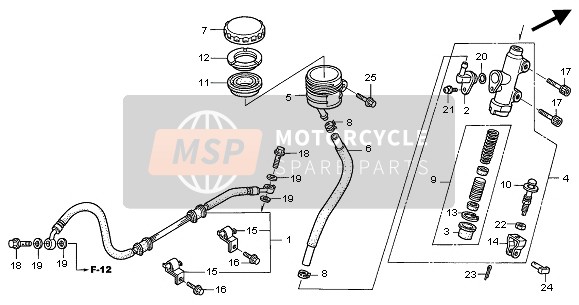 52114KY1000, Klammer, Bremsschlauch, Honda, 2