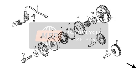 23110MW4000, Gear Assy., Primary Drive (33T), Honda, 0