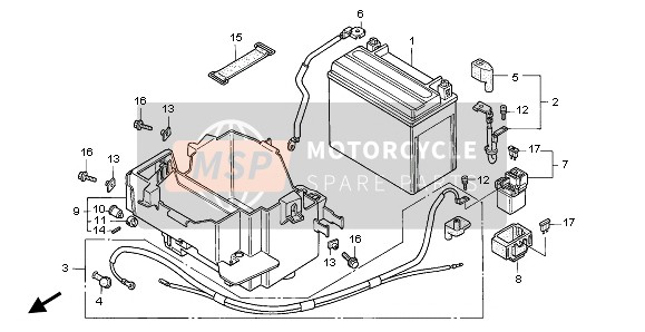 32414MZ5000, Cubierta,  Terminal Bateri, Honda, 2