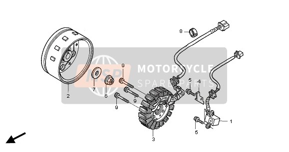 Honda VT125C2 2001 GENERATOR for a 2001 Honda VT125C2