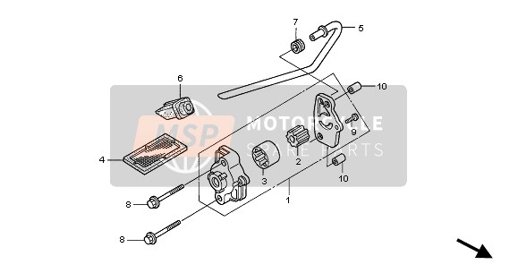 Honda VT125C2 2001 OIL PUMP for a 2001 Honda VT125C2