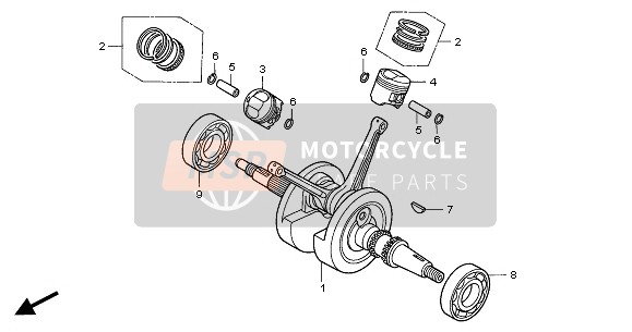 13103KGB325, Piston, Fr.(0.50), Honda, 0