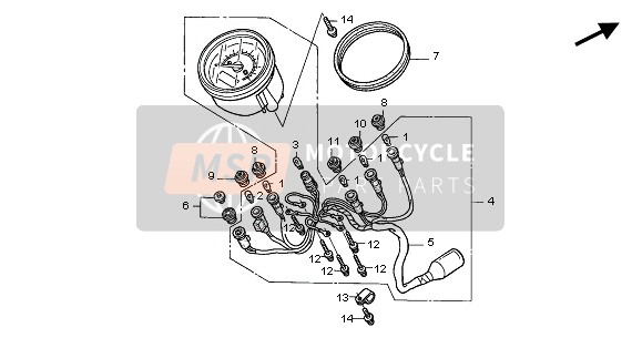 Honda VT125C2 2001 METER (KMH) for a 2001 Honda VT125C2