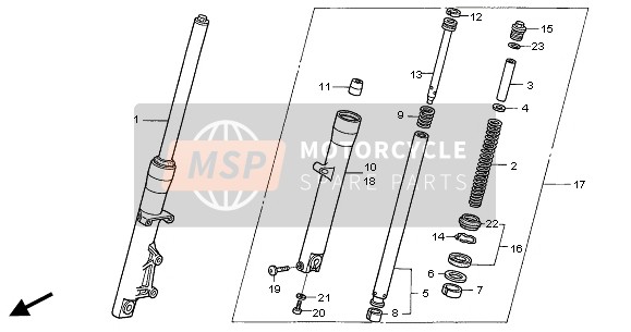 51410KGB611, Pipe Comp., Fr. Fork, Honda, 0