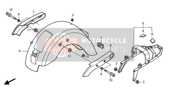 9405005080, Nut, Flange, 5mm, Honda, 1