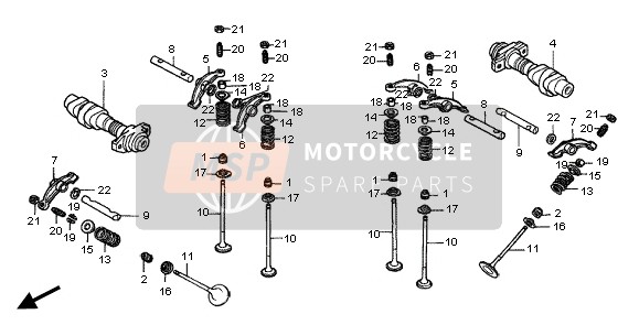 Honda VT750DC 2001 NOCKENWELLE & VENTIL für ein 2001 Honda VT750DC