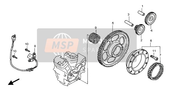 Honda VT750DC 2001 Generatore di impulsi per un 2001 Honda VT750DC