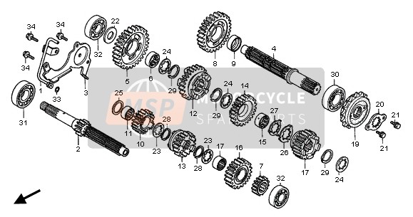 Honda VT750DC 2001 Transmission pour un 2001 Honda VT750DC