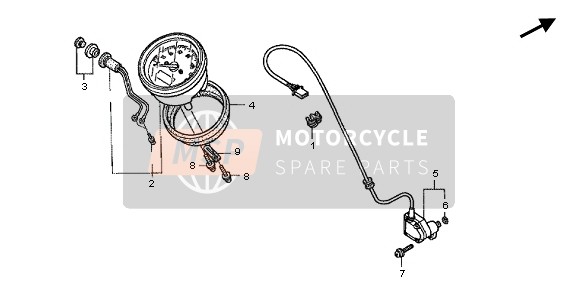 Honda VT750DC 2001 METER (MPH) for a 2001 Honda VT750DC