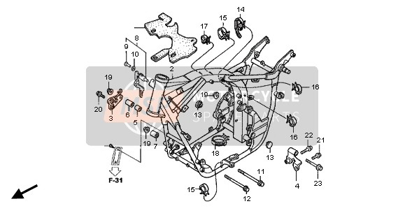 50176MCL000, Plate, Fr. Engine Hanger Upper, Honda, 0