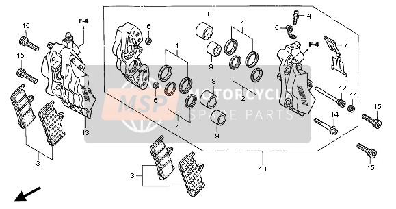 45250MBBD41, Caliper Sub Assy., R. Fr. Brake (Nissin), Honda, 0