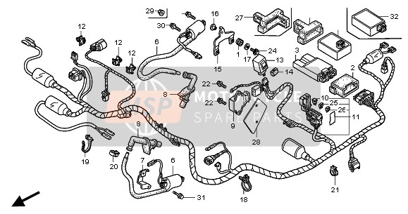 30700MBB640, Cap Assy., Noise Suppressor, Honda, 3