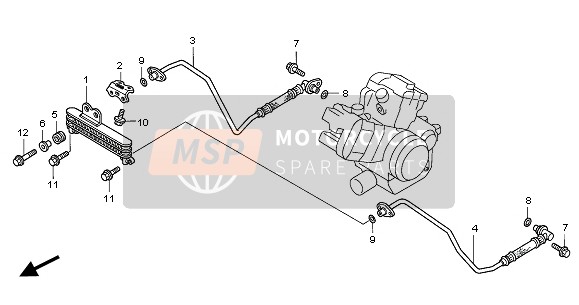 15650MBB000, Pijp Compl., R. Olieslang, Honda, 0