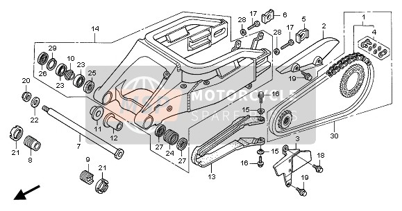 Honda VTR1000SP 2001 SWINGARM for a 2001 Honda VTR1000SP