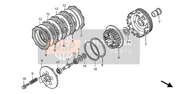 Honda XL125V 2001 Embrayage pour un 2001 Honda XL125V