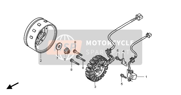 Honda XL125V 2001 GENERATOR für ein 2001 Honda XL125V