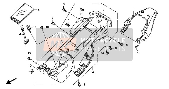 90652KPC640, Stange, Halter (18.5), Honda, 0