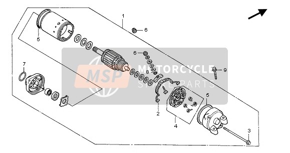 Honda XL650V 2001 STARTING MOTOR for a 2001 Honda XL650V