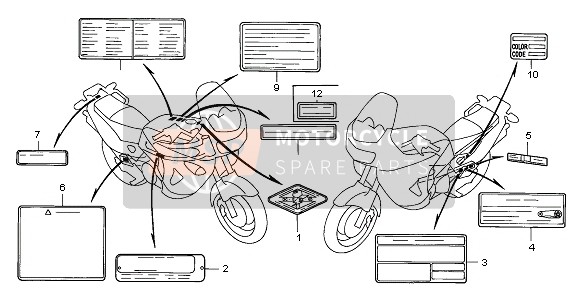 87512MBT610, Label, Accessories & Loading, Honda, 1