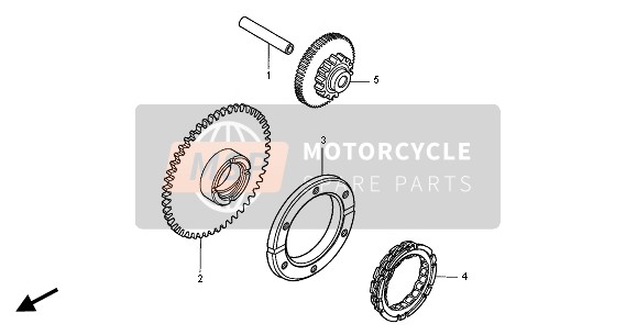 Honda CB500 2002 STARTING CLUTCH for a 2002 Honda CB500