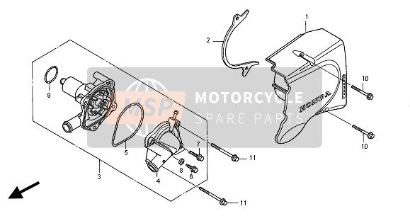 11350MY5850, Deksel Compl., L.A., Honda, 1