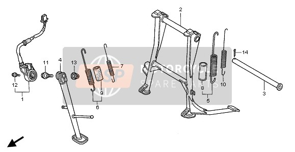 50542MY5860, Spring Assy., Main Stand, Honda, 0