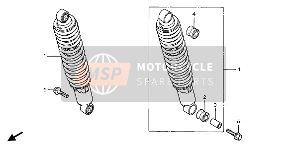 Honda CB500 2002 Coussin arrière pour un 2002 Honda CB500