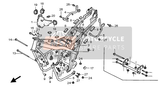 90101KE8000, Bolt, Flange, 10X260, Honda, 1