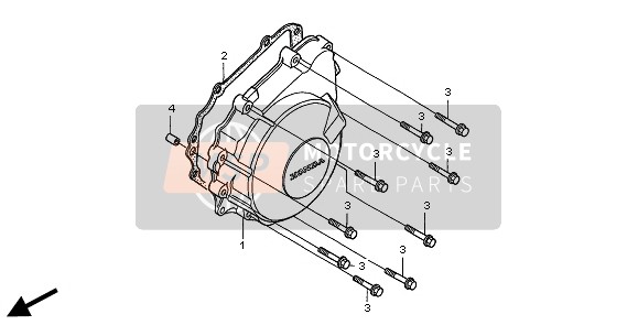 Honda CB600F2 2002 Couvercle du générateur pour un 2002 Honda CB600F2